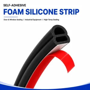 Self Adhesive Silicone Door Seal Strip Factory OEM Custom Strong Adhesion Heat Resistant Windproof Dustproof Sound Insulation