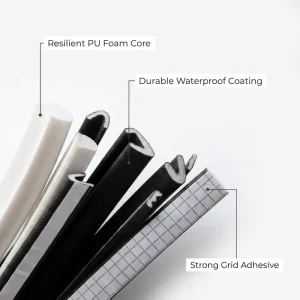 Self-Adhesive Window Weatherstripping and Door Bottom Draft Seal Strip