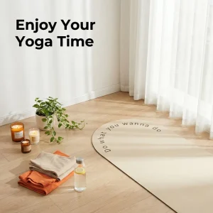 Semi Circular PU Rubber Yoga Mat 181cm Lightweight Universal Non Slip Shock Absorbing Quiet Professional Fitness Mat Yoga