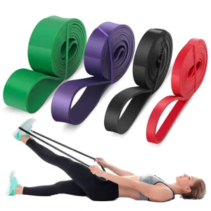 Set of 4 TPE Rubber Pull Up Assist Resistance Bands Latex Free Elastic Workout Fitness Exercise Set Training Loop for Pull ups