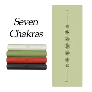 Seven Chakras Natural Rubber Yoga Mat Anti Slip PU Yoga Mat Custom Service