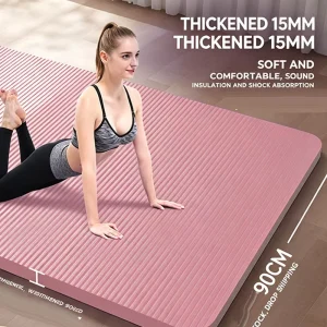 Silent Shock Absorption Non Slip Natural Rubber Yoga Mat 800g Multi Color Optional 10-20mm Thickness Beginner Fitness Mat