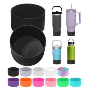 Silicone Bottom Boot for 40oz and 12-24oz Tumblers Scratch Resistant Noise Reducing