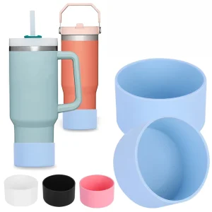 Silicone Cup Sleeve 7.5cm Insulated Cup Pad Anti slip and Heat insulating Water Cup Bottom Support Protective Cover