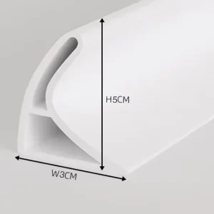 Silicone Eco friendly Dustproof Insectproof Soundproof High Quality Shower Threshold Water Dam Barrier 2M Length 12MM Height