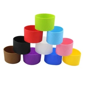 Silicone Non-Slip Heat-Insulating Anti-Scalding Straight Cup Sleeve, Custom Color, Logo, and Shape