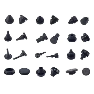 Silicone Rubber Plug Machine Use Dustproof Eco friendly 30 80Shore Hardness Custom Color Small Size Clear Stopper