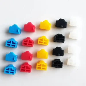 Silicone Rubber RJ45 Dust Cap Plug Cover for Jack 1000pcs pack Black&blue&transparent&red&yellow