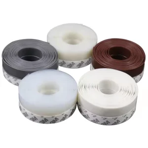 Silicone Seal Strip Weather Stripping for Door or Window Weatherproof Soundproof Self Adhesive Paper Strip Seal