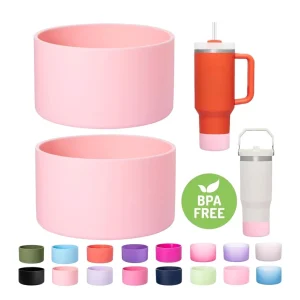 Silicone Tumbler Boot for 20 oz and 40 oz Cups Protective Non-Slip Bottle Sleeve Custom Color