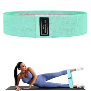 Single Green Non Slip Fabric Hip Resistance Band Custom Logo Fitness Booty Glute Leg Training Loop Bands