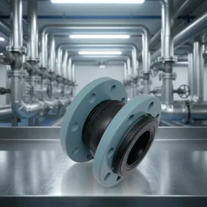 Single Sphere Flanged Rubber Expansion Joint Flexible Pipe Bellows Connector for Steam Pipeline