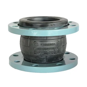 Single Sphere Rubber Bellows Expansion Joint Tube Connector SS304 SS316 Flange 1 Piece ANSI Standard