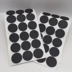 Single side self adhesive anti slip black foam rubber foot pad