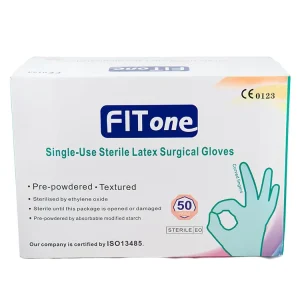 Single use Latex Rubber Powdered Surgical Gloves Sterile Medical Gloves