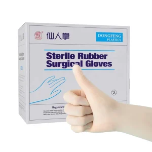 Smooth Sterile Rubber Surgical Gloves Medical Ambidextrous 4 Mil Thick Safety Gloves for Surgical Operation