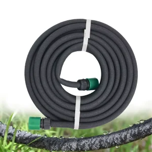 Soaker Hose Drip Hose with Accessories Water-Saving Irrigation Hose for Watering Plants Beds Gardens Lawns and Terraces