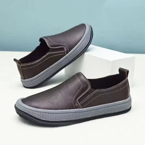 Soft Cushioned Non Slip Business Casual Slip On Durable Men’s Leather Shoes