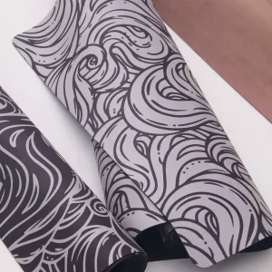 Soft Waterproof Suede Microfiber Natural Rubber Yoga Mat Eco Friendly Anti Slip with Carrying Strap Folding Design 183cm Length