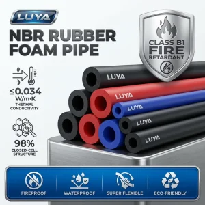 Solar Pipe Sleeve Flexible NBR Foam Tube B1 Fireproof Waterproof Insulation Pipe