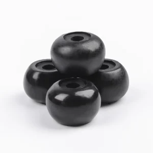 Solid Black Silicone Rubber Balls with Through Hole