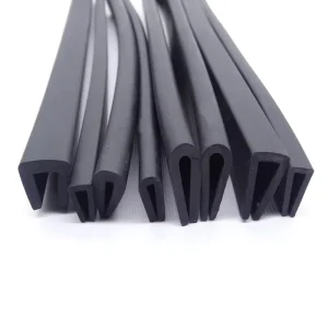 Solid EPDM NBR Silicone U-Shaped Rubber Seal Strip 55-60A Hardness for Sealing and Gaskets