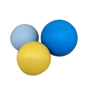 Solid Rubber Colored Fascia Red Grade Durable Silicone Bulk Custom Burst Small Yellow Round Shape Ball