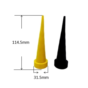 Solid Yellow NBR Rubber Stoppers High Temperature Tapered Rubber Plug Black Rubber Tube Stoppers for Hole