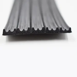 Soundproof EPDM Foam E-Shape Sealing Strip for Door Bottoms and Windows Dustproof Insectproof High-Temperature Resistant