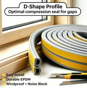 Soundproofing Self-Adhesive EPDM Foam Rubber Sealing Strip for Doors and Windows