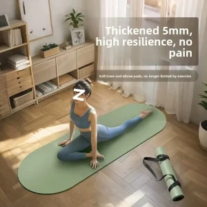 Special 8mm Thickened Oval Rubber Yoga Mat Non Slip and Grippy for Fitness Specific Yoga Studios Quiet Comfortable Yoga Mat
