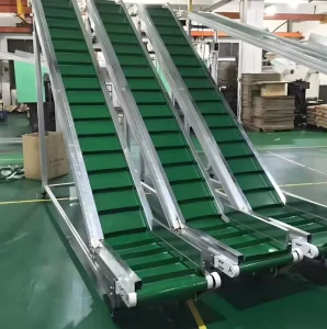 Stainless Steel Mini Portable Vertical Warehouse Wheel Roller Incline Food Grade PVC Belt Conveyor Modular