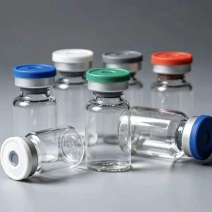 Sterile Borosilicate Peptides Glass Vials 1ml 3ml 5ml 10ml Clear Amber Rubber Stopper Custom Cap for Lab Use Premium Packaging