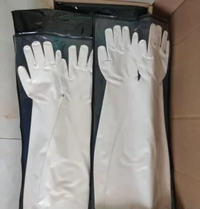 Sterile Handling Isolation Gloves White Hypalon Safety Gloves for Durable Protection CSM Hypalone Glove