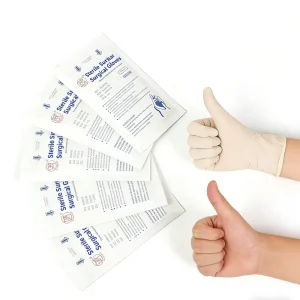 Sterile Rubber Surgical Gloves Disposable Textured Surface Hospital Grade Gloves