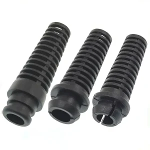 Strain Relief Power Cord Bushing, Heightened Neck, 5.5 mm Inner Buckle, Black and White Cable Protective Sleeve