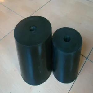 Strong Toughness Elastic Buffering Spring Pier Block Black Rubber Cylindrical Cushion Rubber Bushing