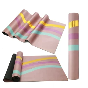 Suede Rubber Yoga Mat Eco Conscious Material Popular for Yoga Studios