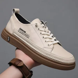 Summer Men’s Shoes Student Thick Soled Sneakers Mesh Upper Rubber Outsole Running Lace Up Fashion Trend Large Size