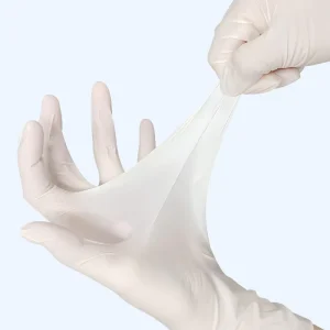 Supplier White Medical Powder Free Non Sterile Surgical Examination Latex Disposable Rubber Gloves for Work Protection