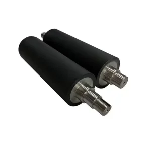 Supply China Rubber Roller Pressure Resistance Solvent Resistance Rubber Coated Polyurethane Rubber Roller for Printing Paper