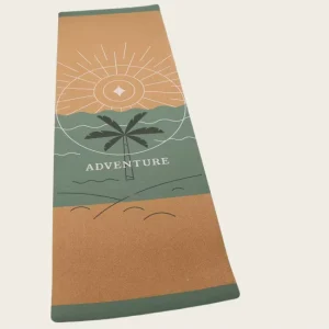 Sustainable Natural Tree Rubber Cork Yoga Mat Bulk Non Slip Eco Friendly 5mm Cushioned Odorless & Non Toxic Materials