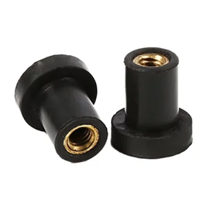 T-Shape Rubber Vibration Isolator Mount Brass-Threaded Rubber Damper Buffer Foot Pad