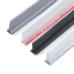 T-Shaped Self-Adhesive Bathroom Water Stop Strip for Floor and Kitchen Countertop Wet-Dry Separation