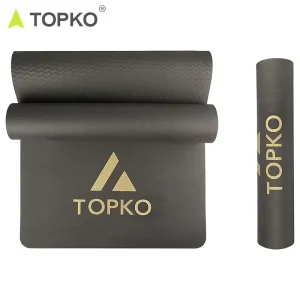TOPKO Custom Logo Fitness Anti slip 6mm Single Layer Tpe Yoga Mat Eco friendly Yoga Mat
