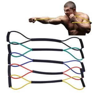 TPE 8 Shape Latex Free Rubber Resistance Bands Fitness Arm Spring Exerciser Chest Expander