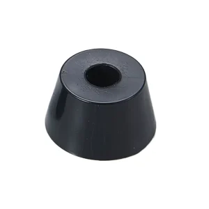 Tapered Conical Recessed Black Rubber Bumper Feet Anti-Vibration Chassis Foot Pad