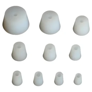 Temperature-Resistant Silicone Seal Plug 8mm 6mm Open-Hole Plug for Test Tubes Acid and Alkali Corrosion Resistant