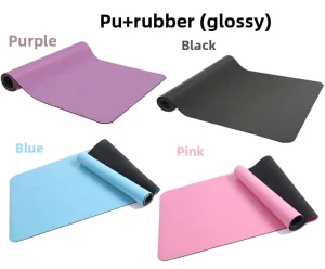 Thick 5mm Eco friendly Durable PU Rubber Yoga Mat 183cm Customizable Logo Non Slip Shock Absorbing Sound Insulation