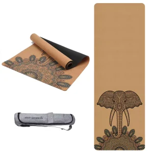 Thick Cork Yoga Mat 4mm Eco Friendly and Renewable Material Includes TPE / Rubber Yoga Mat